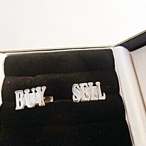 Sterling Silver Stock market cuff links buy  sell high